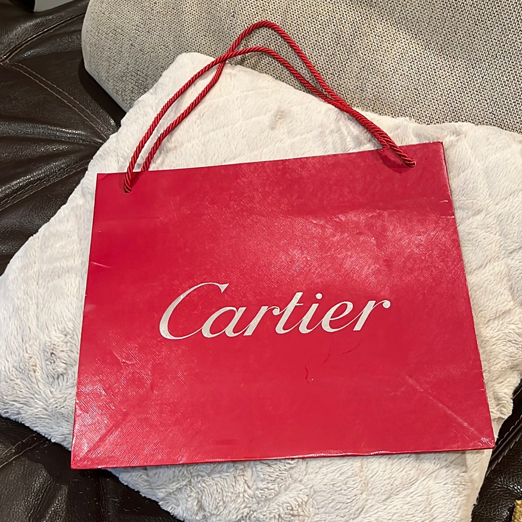 Cartier Red Paper Shopping Gift Bag